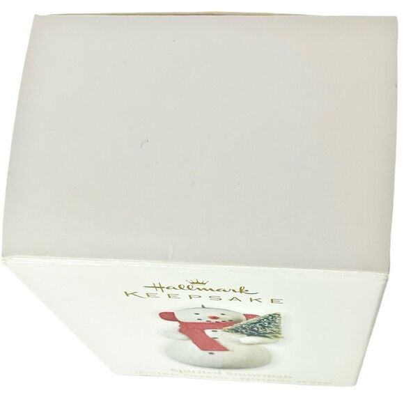 Hallmark Keepsake Spirited Snowman Christmas Tree Ornament 2010 Crackled Finish - Picture 9 of 10